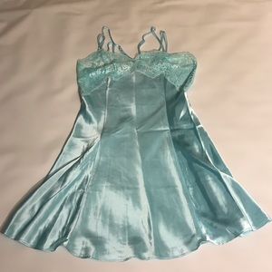 Victoria Secret blue lingerie slip sz Small